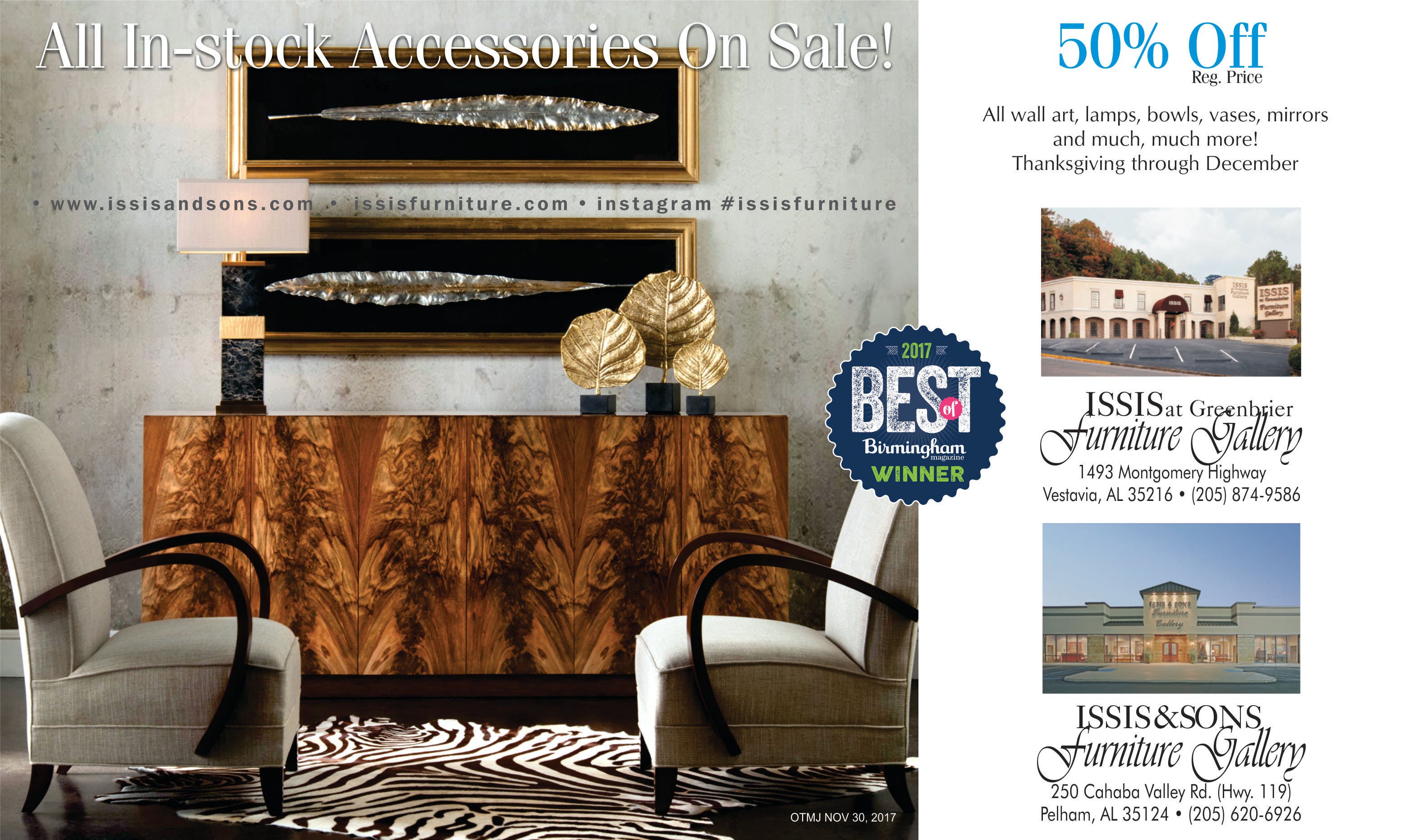 Issis & Sons Furniture Carpet and Oriental Rugs Birmingham,AL Flyer